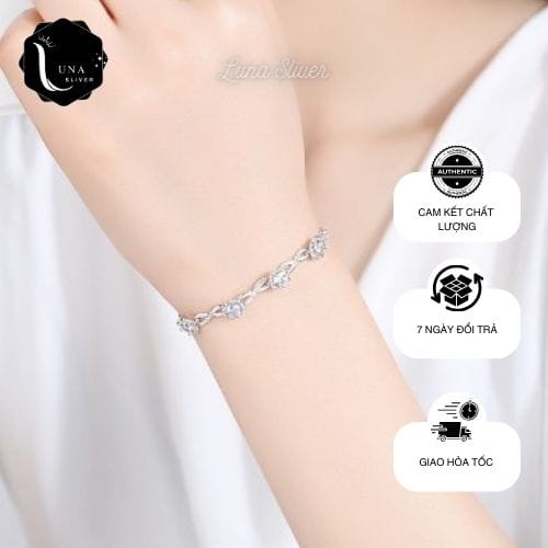 lắc tay bạc nữ cá tính