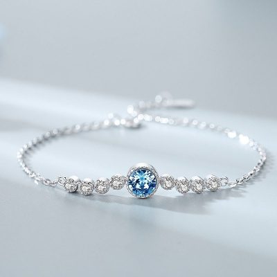 Top các mẫu vòng tay bạc làm quà tặng Valentime 4 Vòng tay bạc 952 đính đá